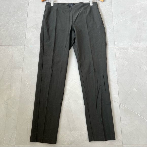 EILEEN FISHER Gray Green Washable Flex Ponte Straight Ankle Length Pants Sz XS - Picture 10 of 15
